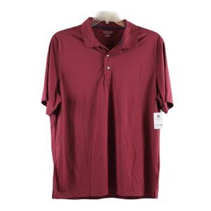 Amazon Essentials Red Men's Polo Golf Shirt Short Sleeve Large 007